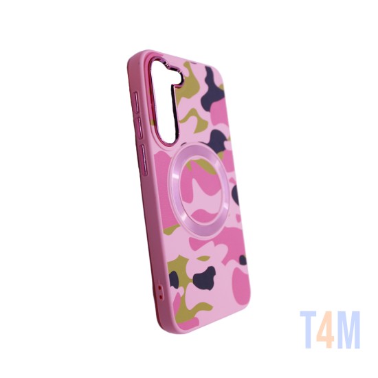 Capa Magnética Designer para Samsung Galaxy S23 Plus Rosa